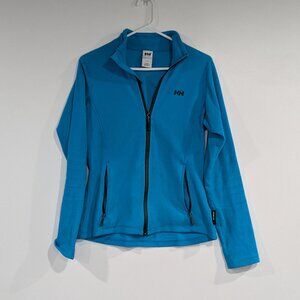 Helly Hansen Fleece Zip Up Sweater Bright Blue Size Small